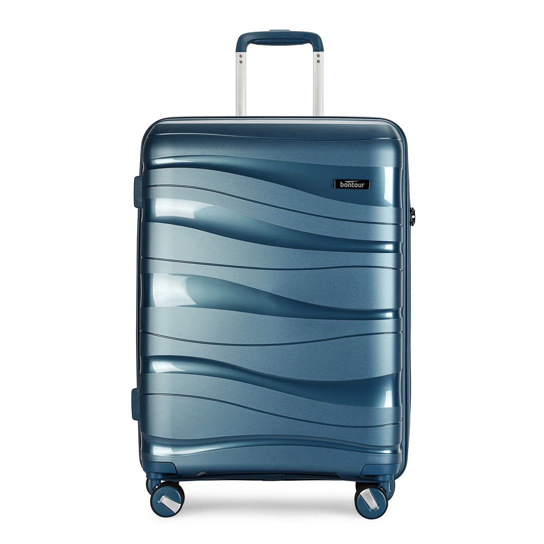Bontour 'Flow' ročna prtljaga s 4 kolesi, Kabinski kovček 55x40x20cm, ledeno modra-Vasdom.si