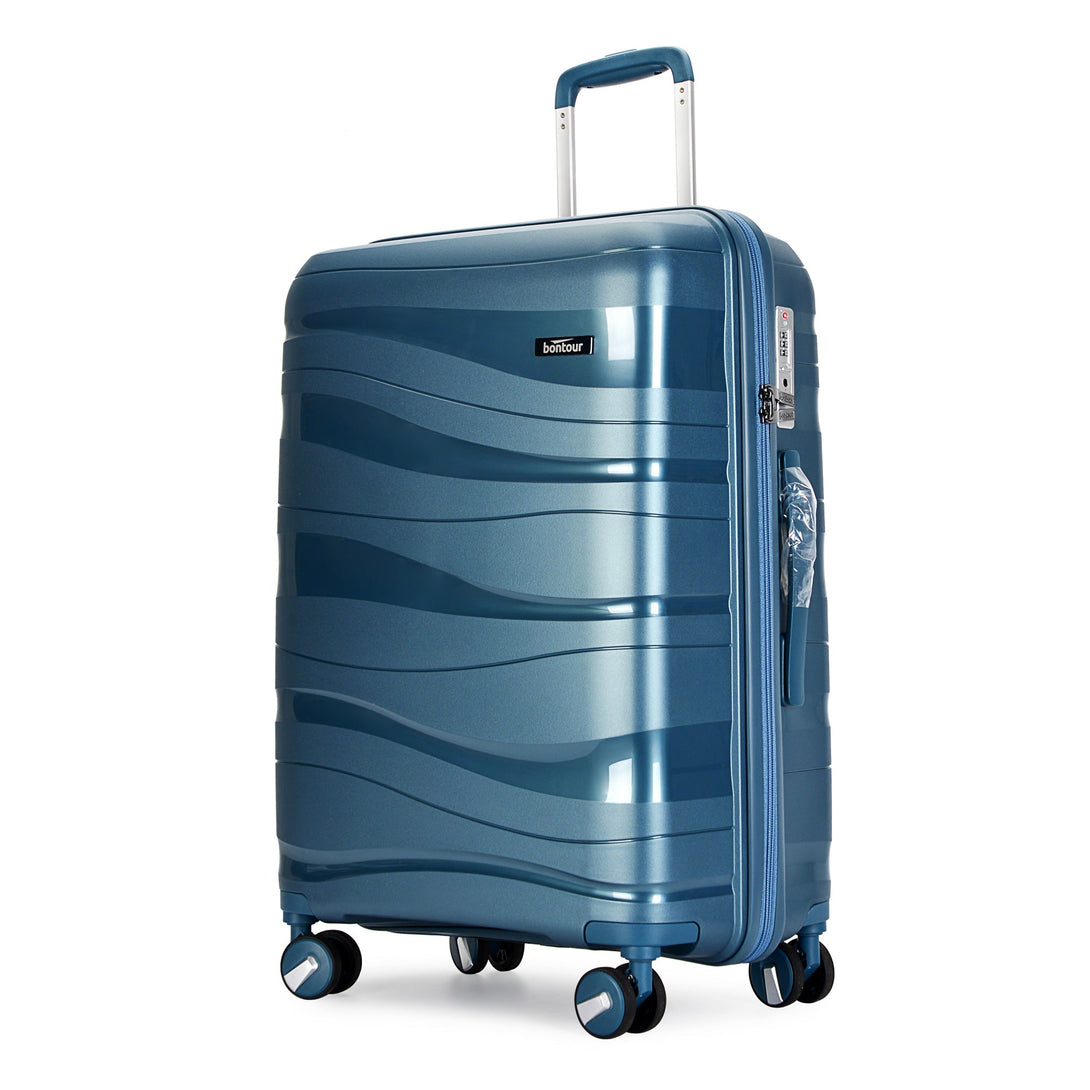 Bontour 'Flow' ročna prtljaga s 4 kolesi, Kabinski kovček 55x40x20cm, ledeno modra-Vasdom.si