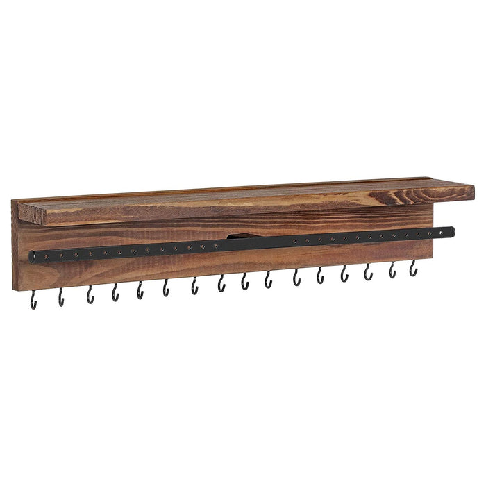 Organizator za nakit, Stensko držalo za nakit s polico, 40 x 7,5 x 7,5 cm | SONGMICS-Vasdom.si
