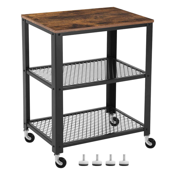 Rolo miza Servirni voziček, kuhinjska polica na 4 koleščkih 60 x 77,5 x 40 cm | VASAGLE-Vasdom.si