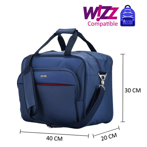 BONTOUR AIR Ročna prtljaga, kabinska torba Eurowings/Vueling/Volotea/WizzAir 40x30x20cm, Modra-Vasdom.si