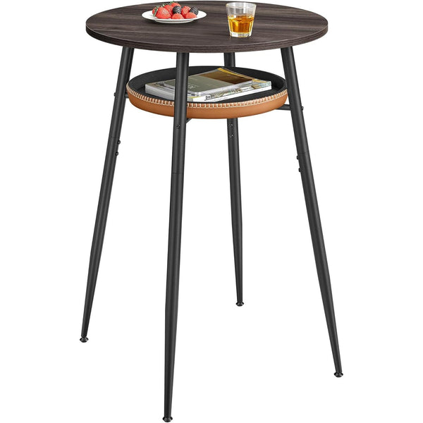 Barska miza s prostorom za shranjevanje, 70 x 70 x 91 cm, rjava | VASAGLE-Vasdom.si