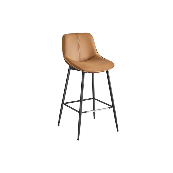Barska stola 2 kos, ergonomsko naslonjalo, višina 73 cm, karamelno rjava | VASAGLE-Vasdom.si
