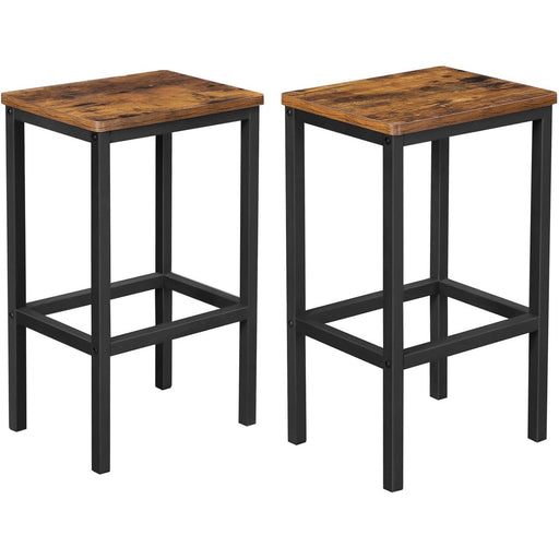 Barski stol, 2 visoki kuhinjski stoli, rustikalno rjava | VASAGLE-Vasdom.si