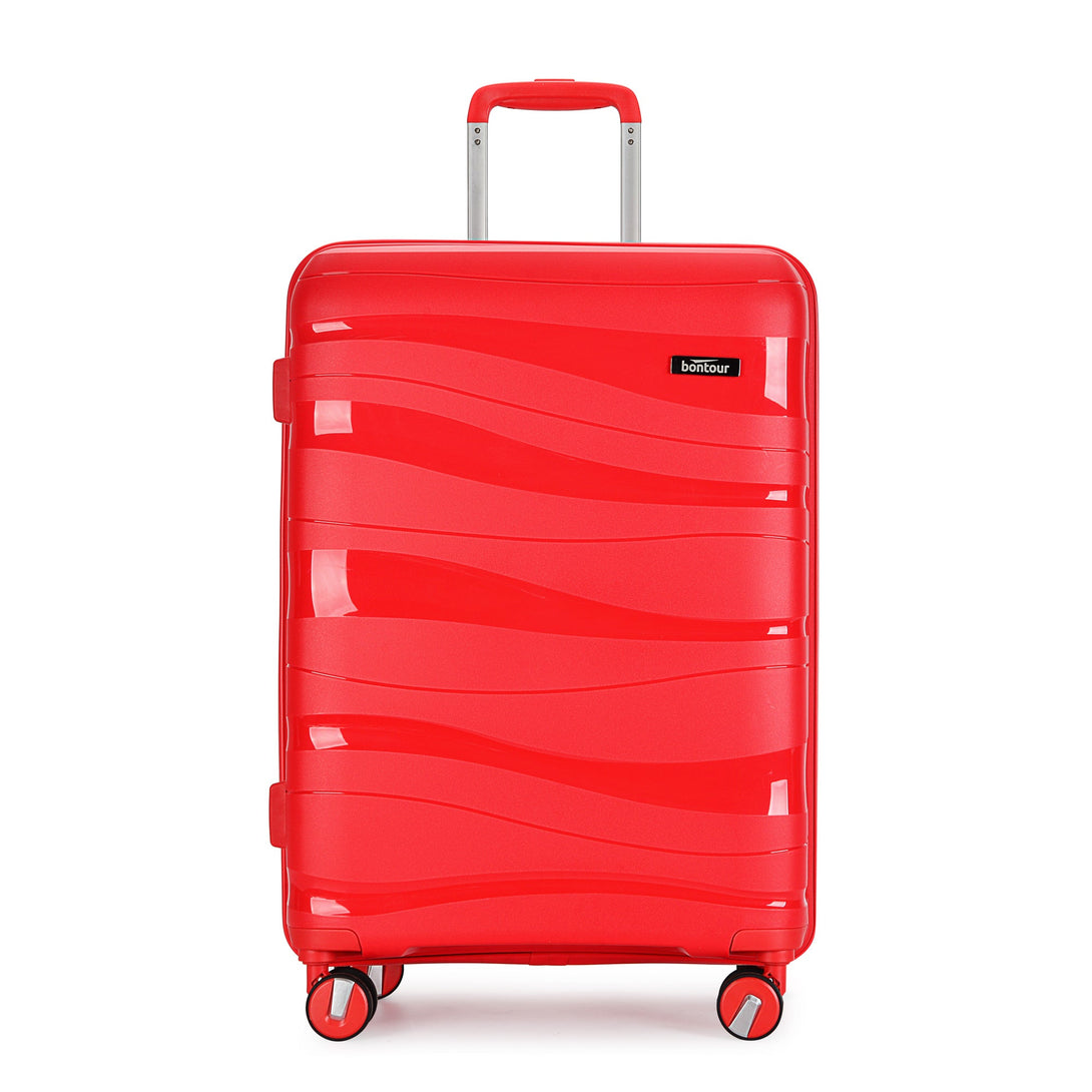 Bontour 'Flow' kovček s 4 kolesi in TSA ključavnico, velikosti L, rdeče barve-Vasdom.si