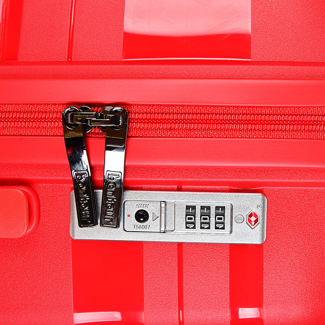 Bontour 'Flow' kovček s 4 kolesi in TSA ključavnico, velikosti L, rdeče barve-Vasdom.si