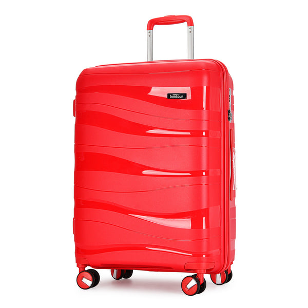 Bontour 'Flow' kovček s 4 kolesi in TSA ključavnico, velikosti M, rdeče barve-Vasdom.si