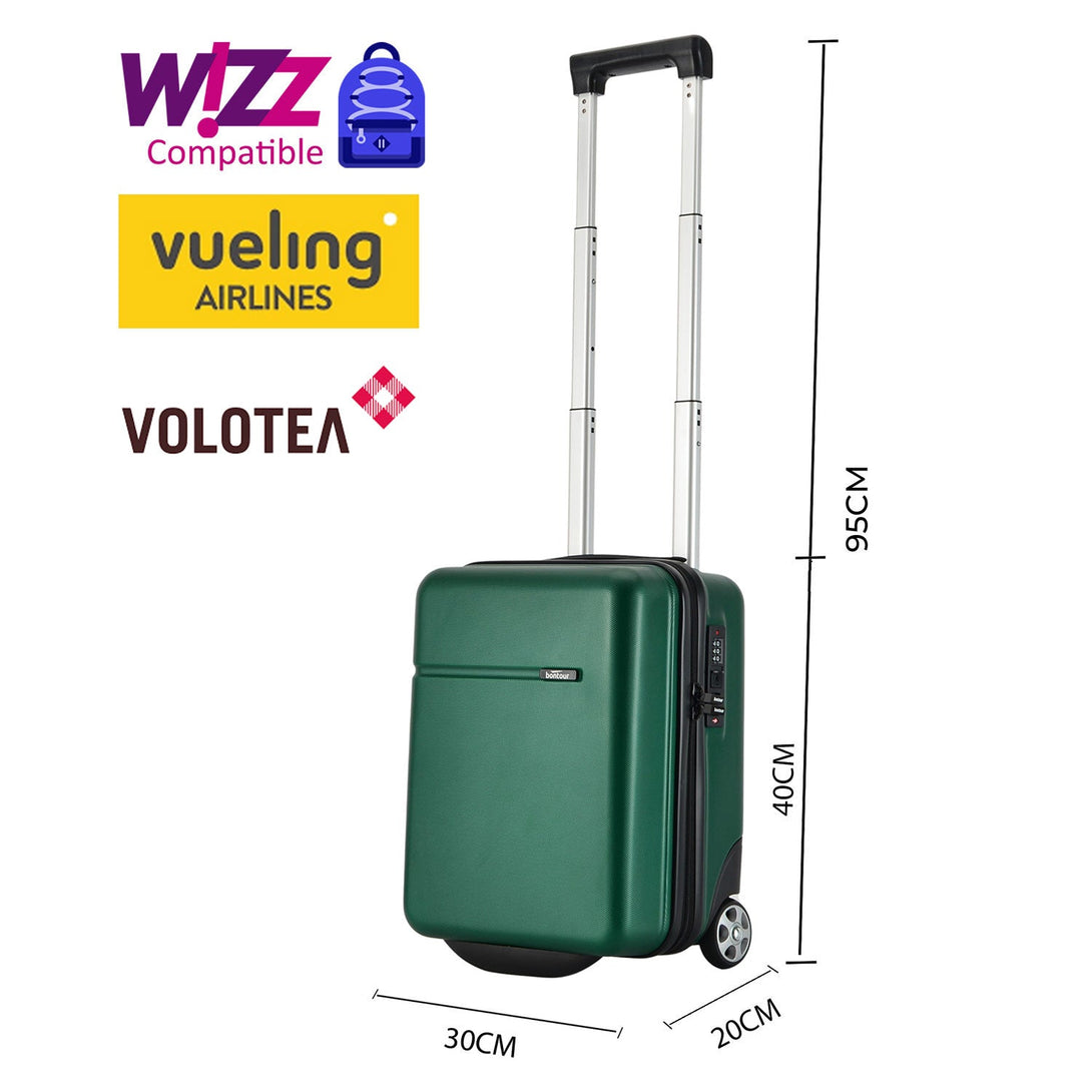CabinOne Kabinski kovček WIZZAIR, 40x30x20 cm, zelena | BONTOUR-Vasdom.si