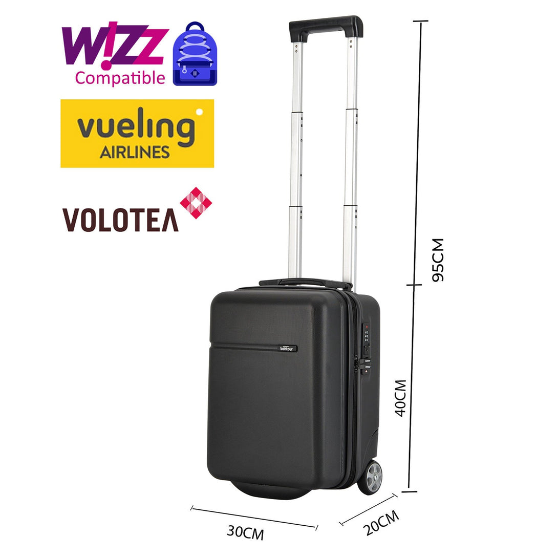 CabinOne kovček za kabino WIZZAIR, 40x30x20 cm, črna | BONTOUR-Vasdom.si