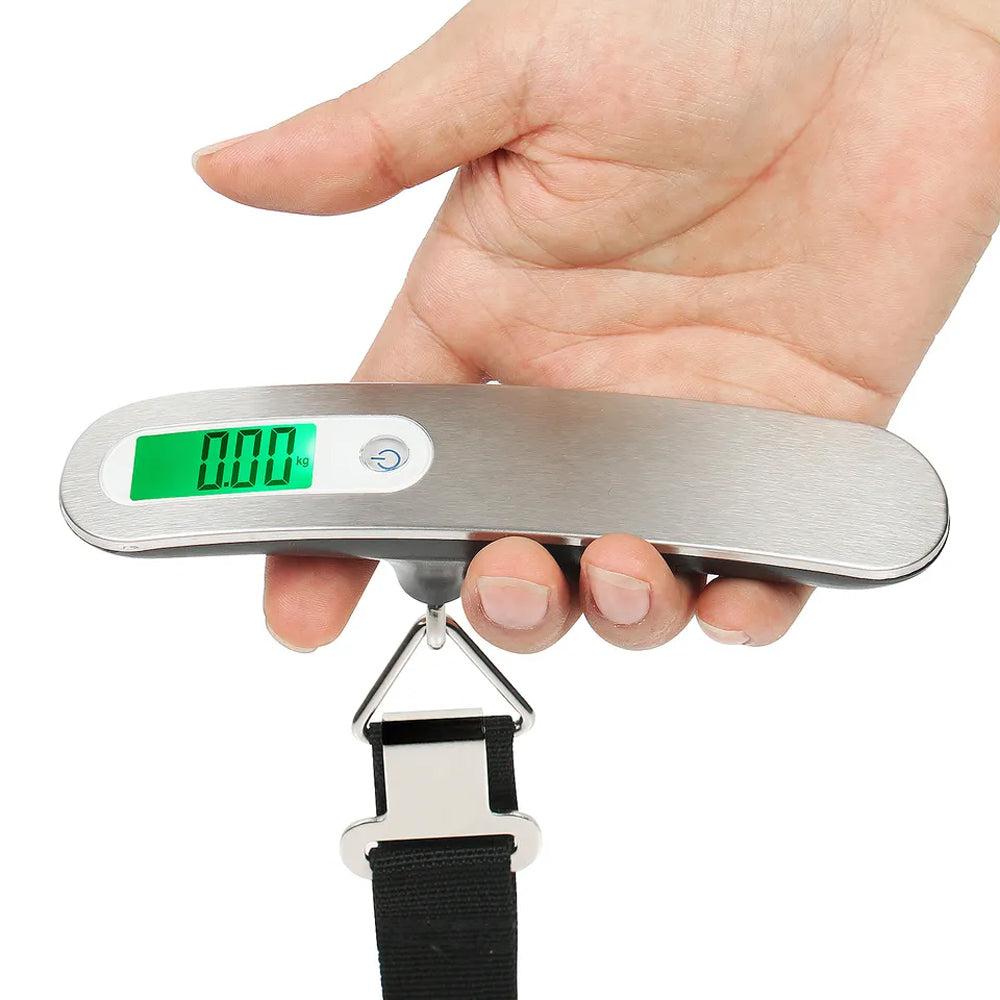 Digitalna, ročna tehtnica za prtljago, LCD zaslon, največja teža do 50 kg | BONTOUR-Vasdom.si