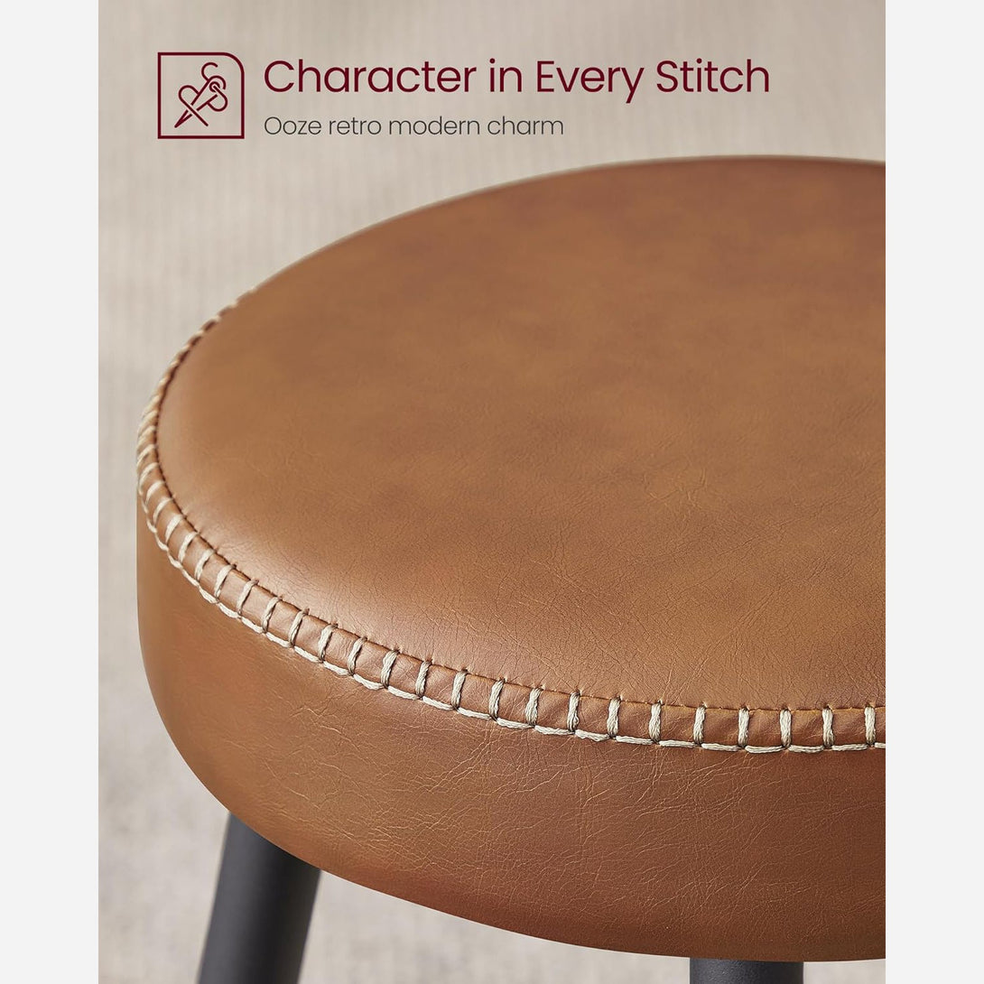 EKHO barski stolčki, 2-delni komplet stolov z visokim barom, karamelno rjava | VASAGLE-Vasdom.si