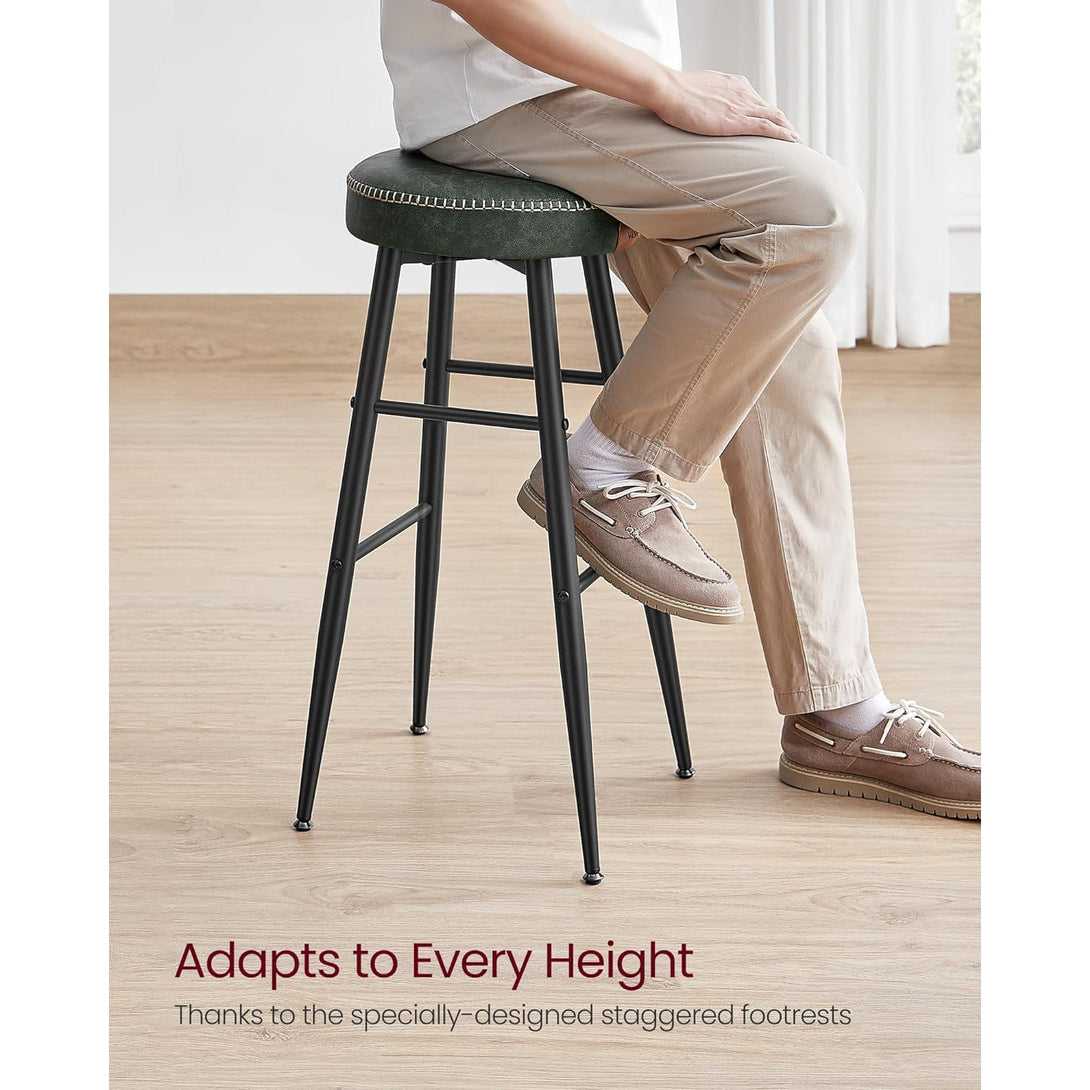 EKHO barski stolčki, komplet 2 76,2 cm visoki barski stolčki, gozdno zeleni | VASAGLE-Vasdom.si