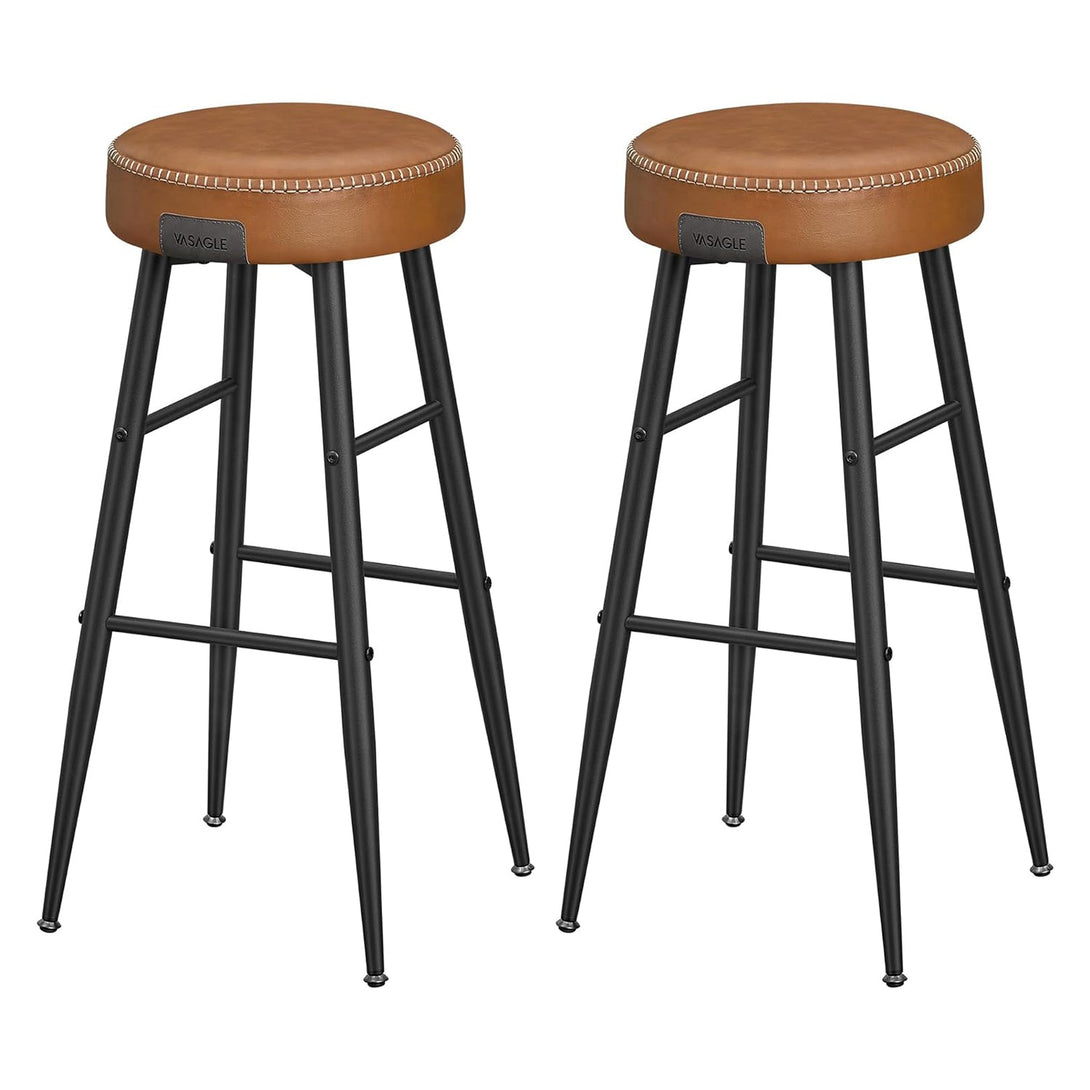 EKHO barski stolčki, komplet 2 76,2 cm visoki barski stolčki, karamelno rjavi | VASAGLE-Vasdom.si