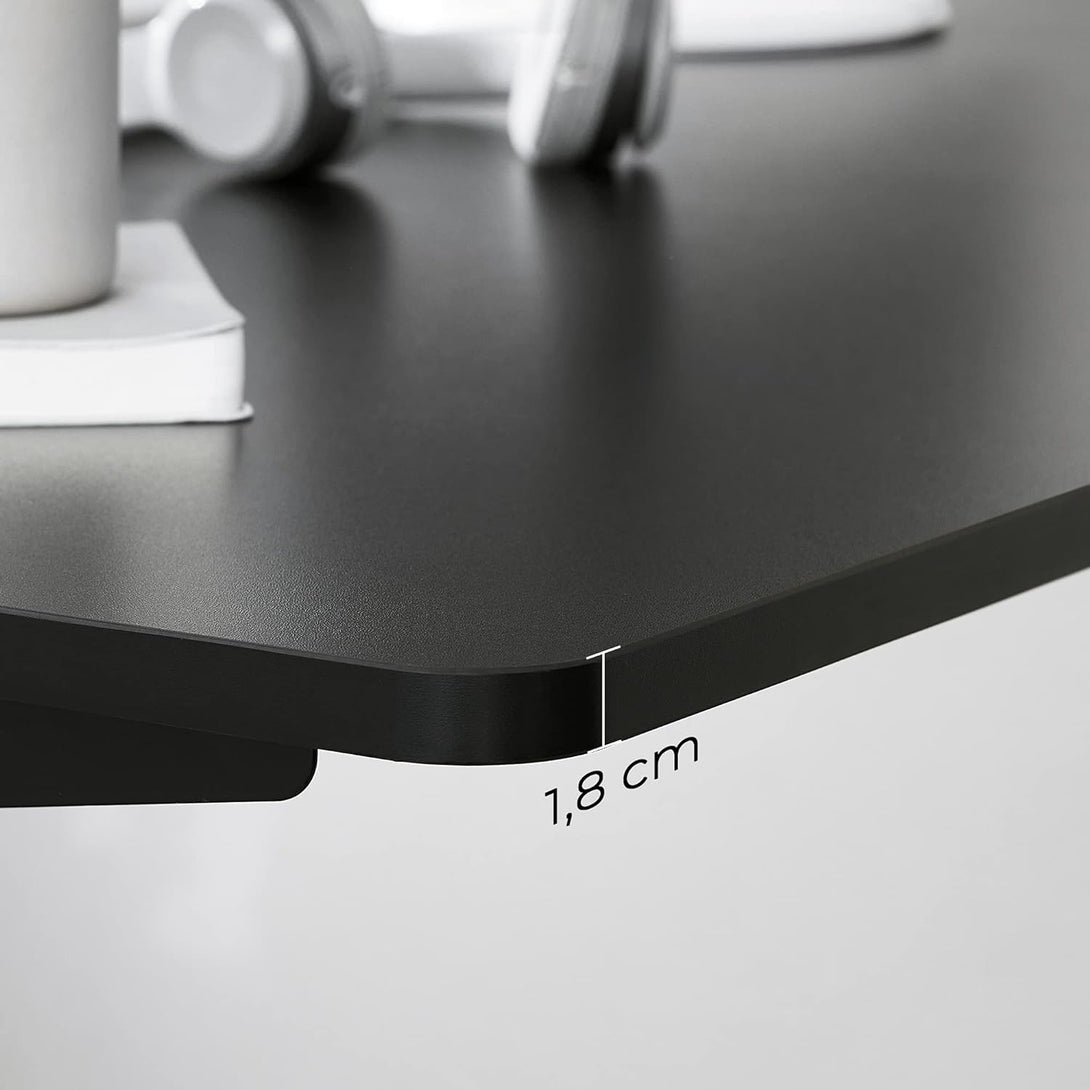 Električna mizna plošča z zaobljenimi robovi, 120 cm, črna | SONGMICS-Vasdom.si