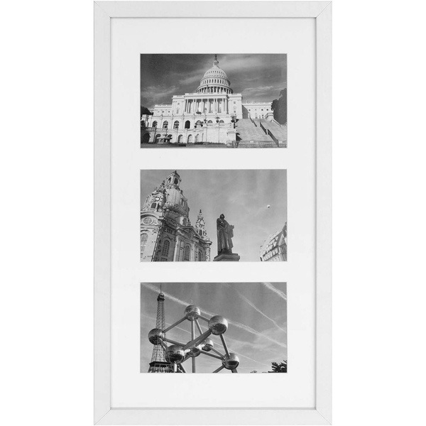 Foto okvir, tri za slike 10 x 15 cm, bel | SONGMICS-Vasdom.si