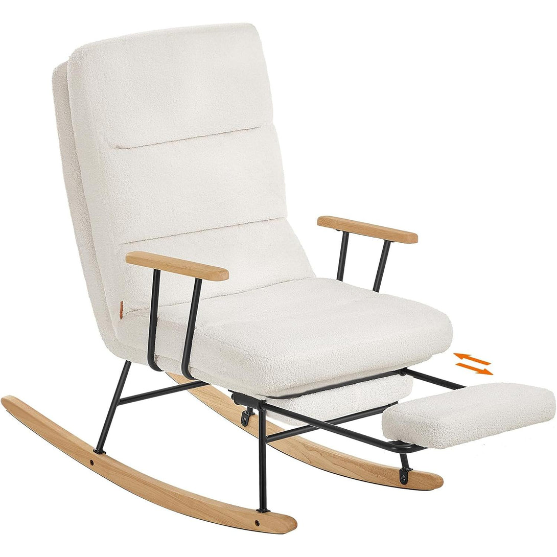 Gugalni stol, nosilnost do 160 kg, bela | SONGMICS-Vasdom.si