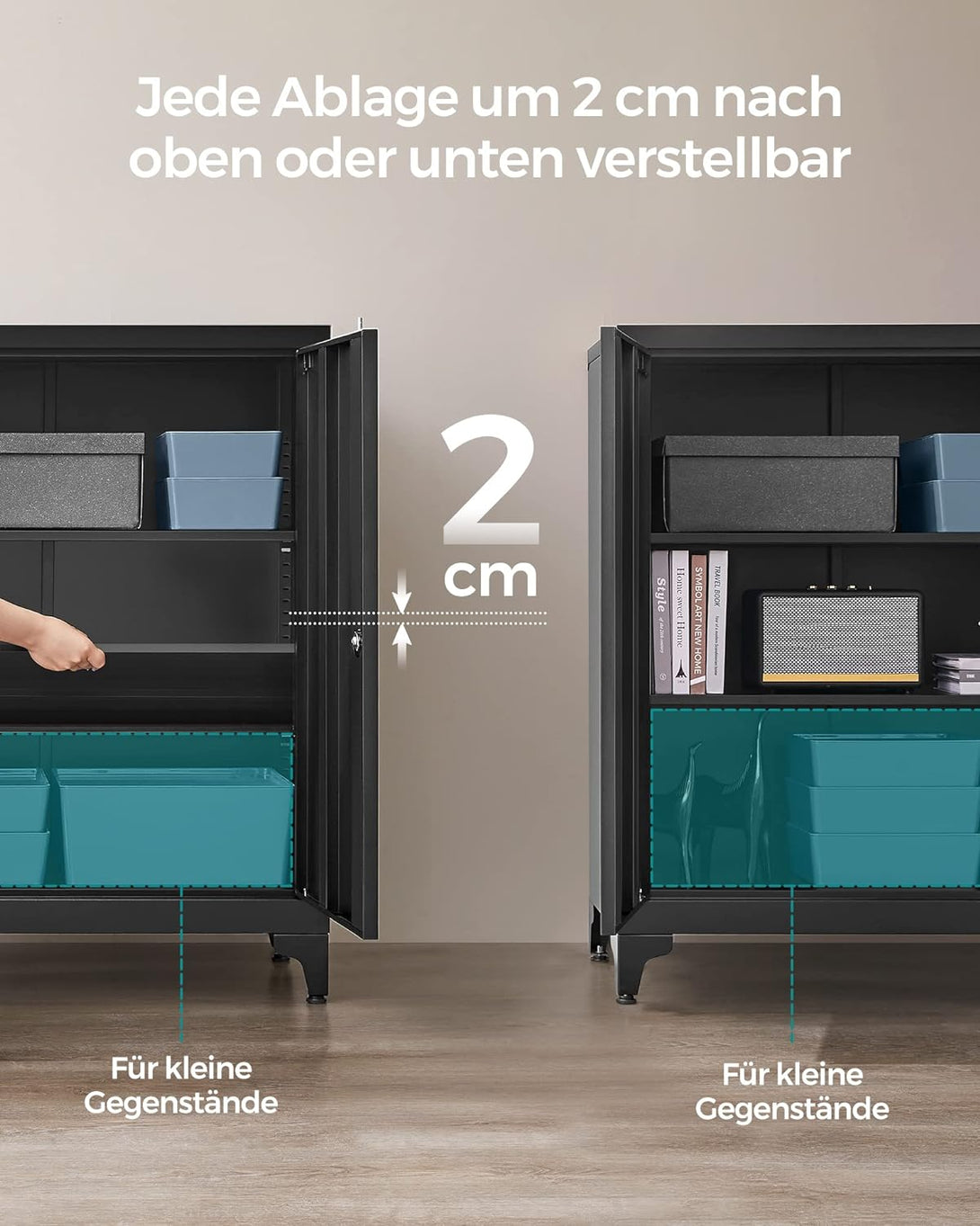 Jeklena omarica za dokumente z zaklepanjem, 40 x 80 x 90 cm, črna | SONGMICS-Vasdom.si