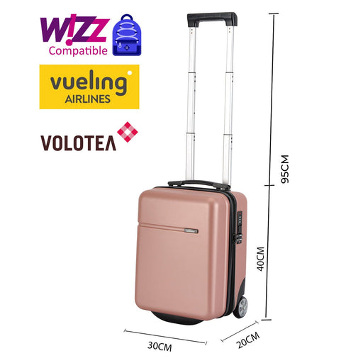 Kabinski kovček BONTOUR CabinOne RoseGold (40x30x20 cm) lahko brezplačno prevažate na letih WIZZAIR-Vasdom.si
