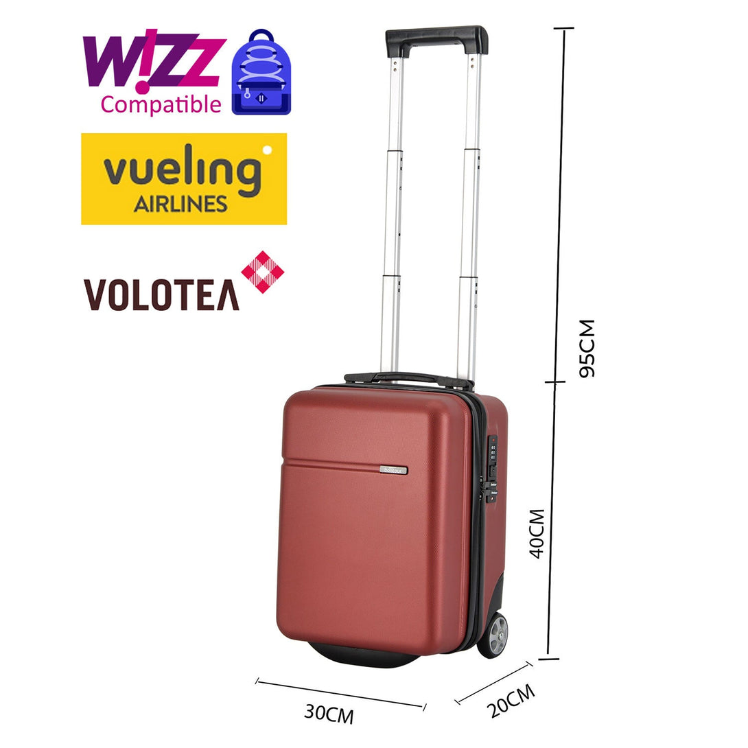 Kabinski kovček CabinOne WIZZAIR, 40x30x20 cm, bordo rdeča | BONTOUR-Vasdom.si