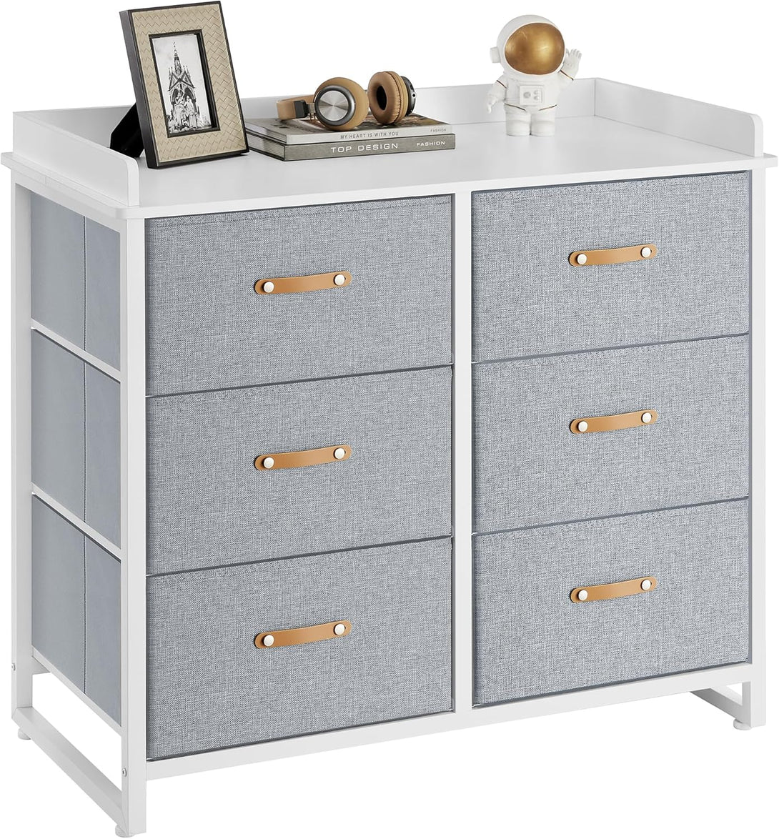 Komoda za otroško spalnico, 6 predalov, 50 x 100 x 91, siva | SONGMICS-Vasdom.si