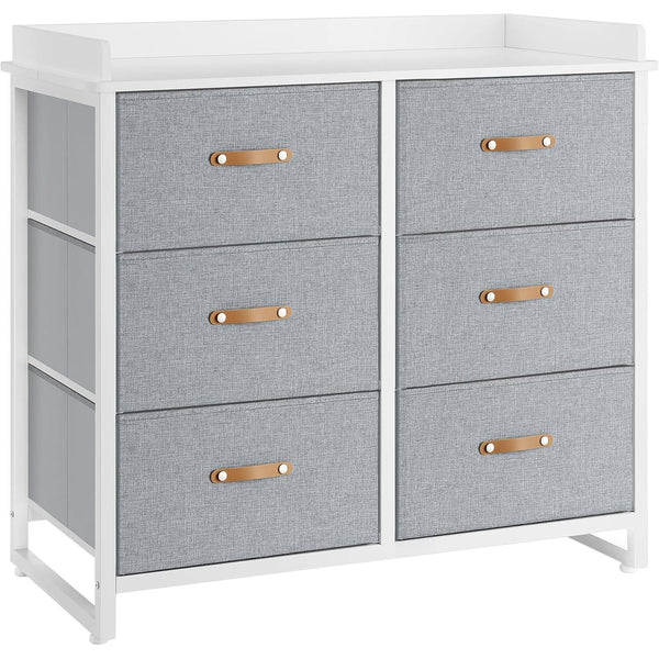 Komoda za otroško spalnico, 6 predalov, 50 x 100 x 91, siva | SONGMICS-Vasdom.si