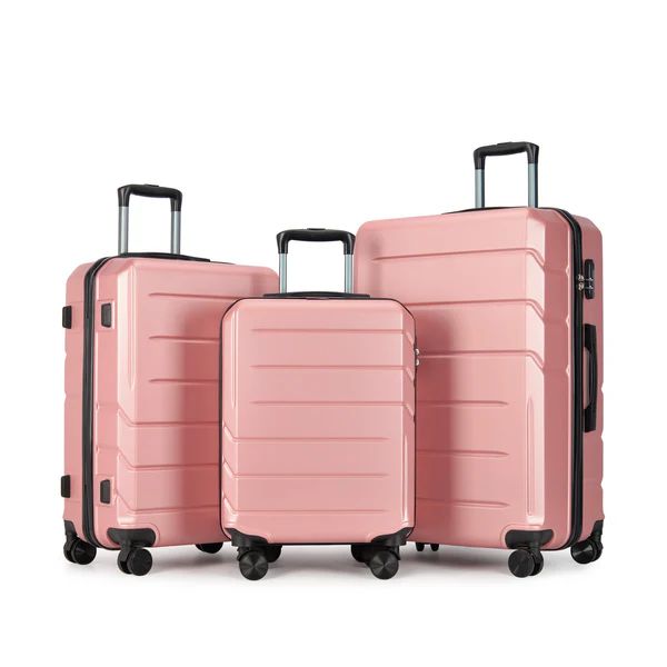 Komplet 3 kovčkov "Spinner", s ključavnico TSA, rose gold | BONTOUR-Vasdom.si