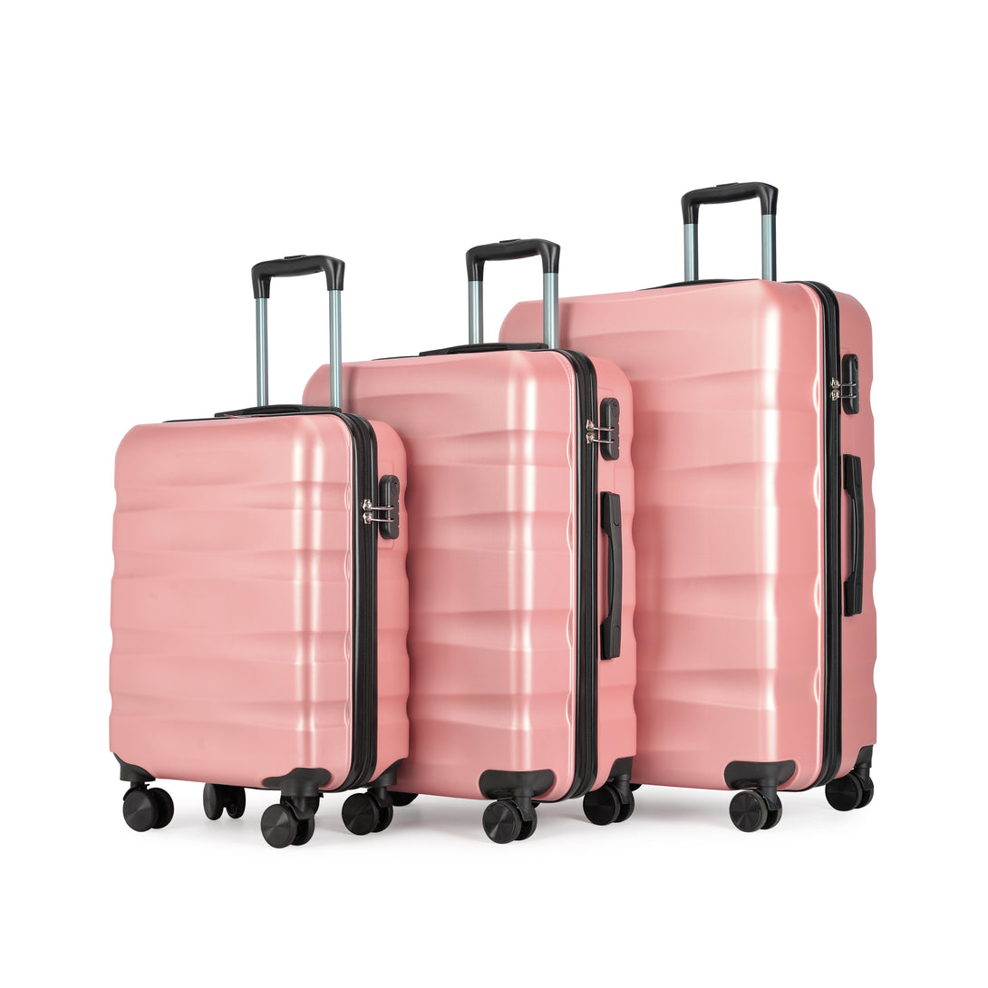 Komplet 3 kovčkov "Wave", s ključavnico TSA, rose gold | BONTOUR-Vasdom.si