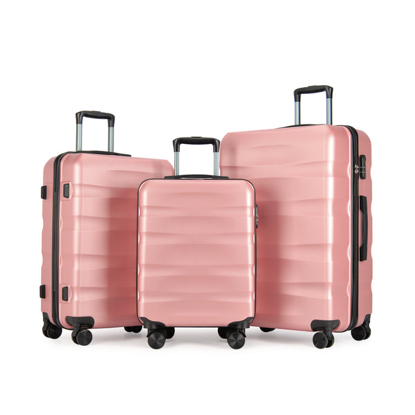 Komplet 3 kovčkov "Wave", s ključavnico TSA, rose gold | BONTOUR-Vasdom.si