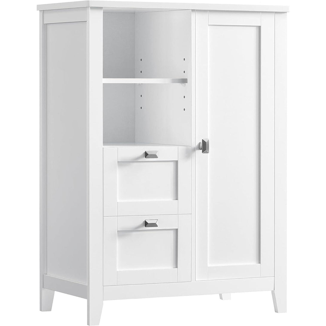 Kopalniška omara z 2 predaloma in 2 policama, 30 x 55 x 80 cm, bela | VASAGLE-Vasdom.si