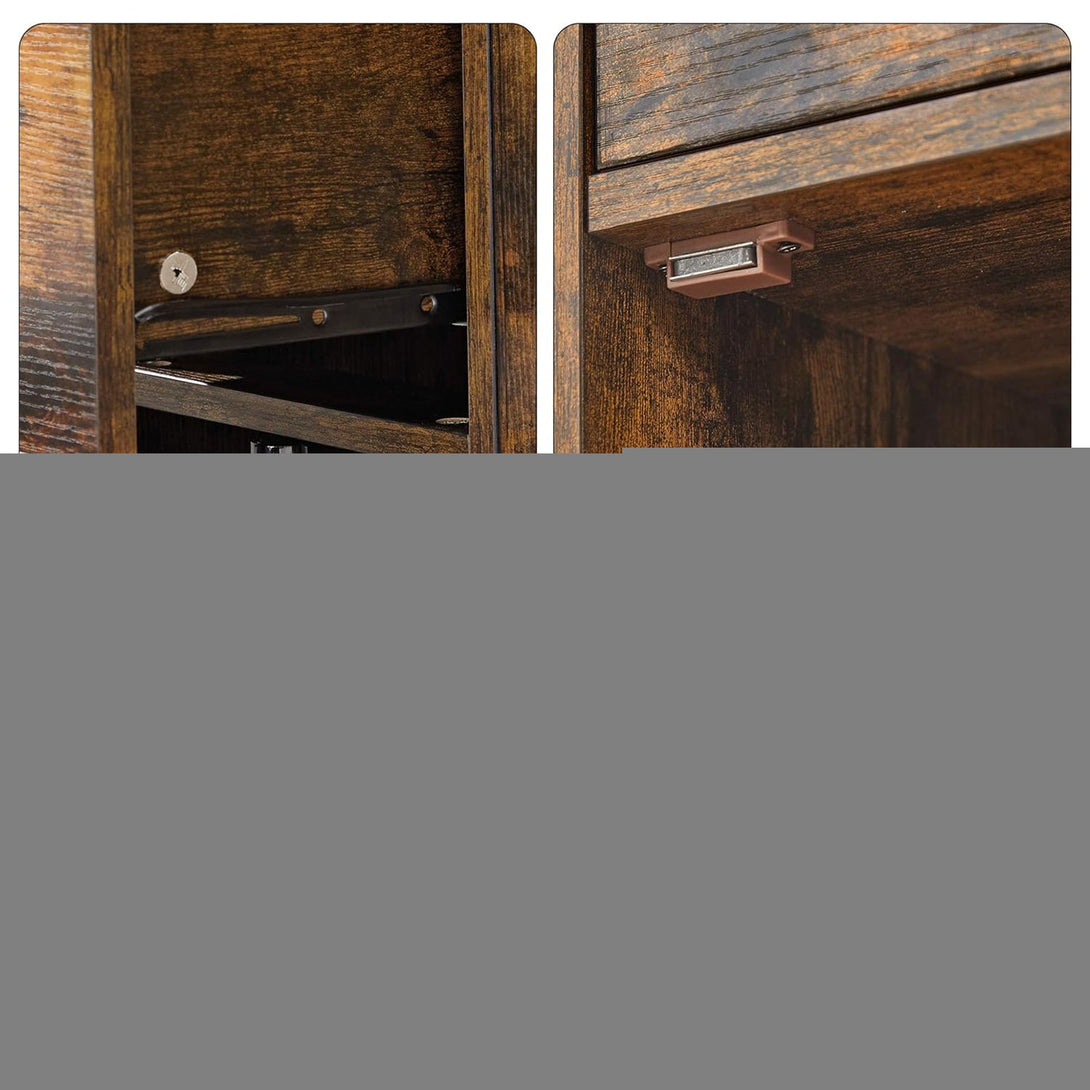 Kopalniška omarica, omarica za shranjevanje, rustikalno rjava | VASAGLE-Vasdom.si