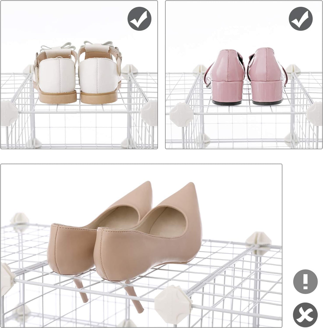 Kovinsko mrežasti modularni sistem polic, 91 x 36 x 71 cm, bela | SONGMICS-Vasdom.si