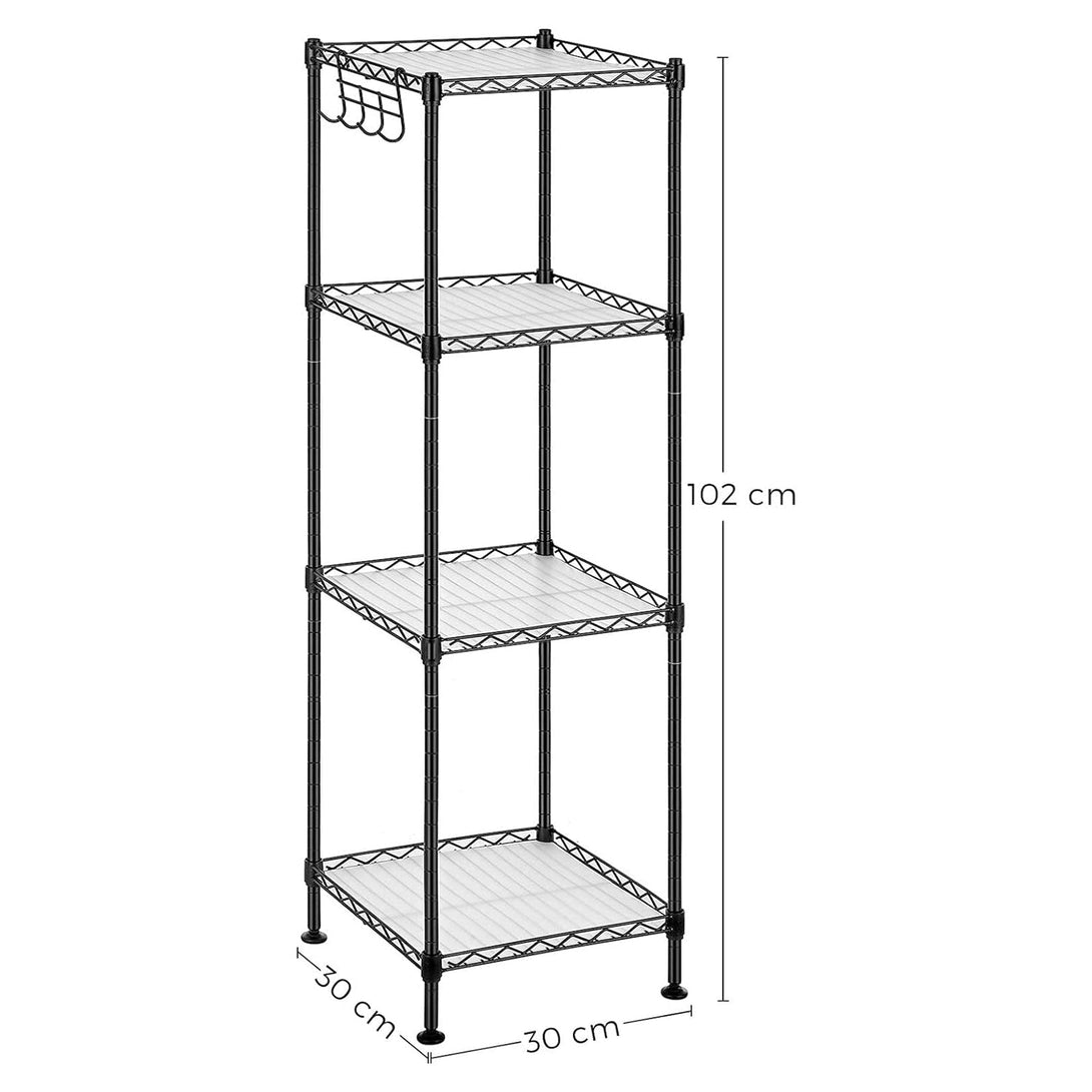 Kovinsko stojalo za shranjevanje, nosilnost do 80 kg, 30x30x102 cm, črna | SONGMICS-Vasdom.si