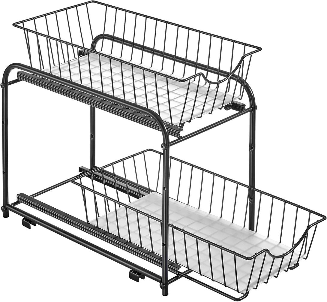 Kuhinjski organizator, 36x21x25-31cm, črna | SONGMICS-Vasdom.si