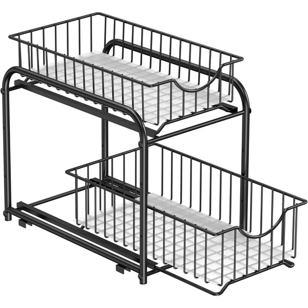 Kuhinjski organizator, 36x21x25-31cm, črna | SONGMICS-Vasdom.si