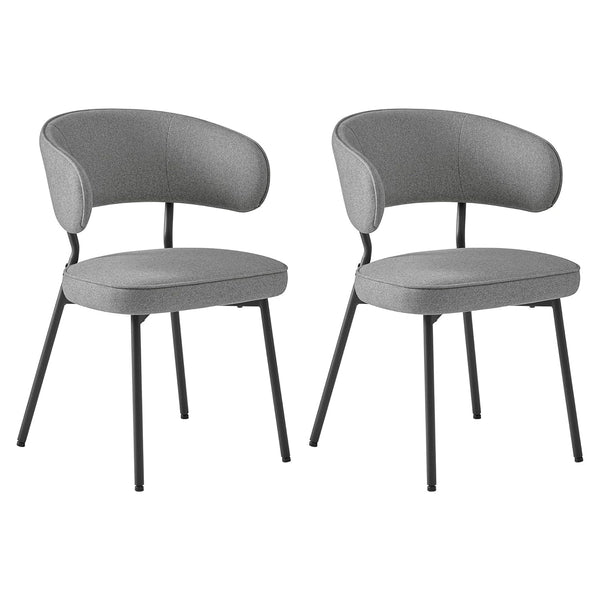 Moderno Kuhinjski stoli, jedilni stoli, set 2, temno siva | VASAGLE-Vasdom.si