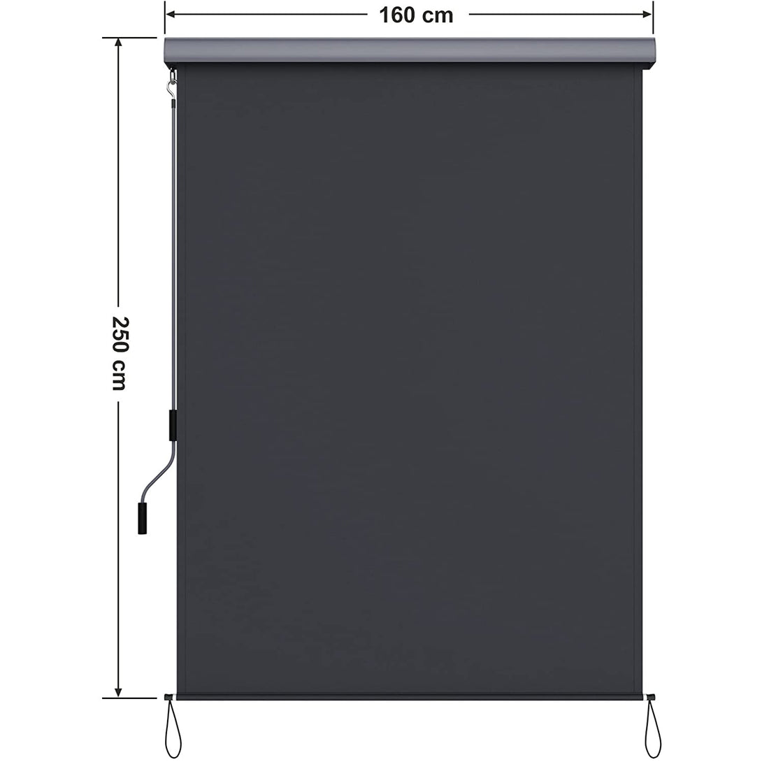 Navpična tenda 2,5 x 1,6 m, siva | SONGMICS-Vasdom.si