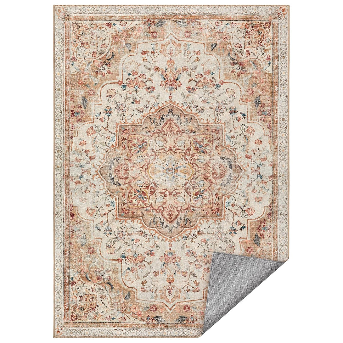 Nedrseča preproga, 120x170 cm, tradicionalni vintage stil, cappuccino bež | SONGMICS-Vasdom.si