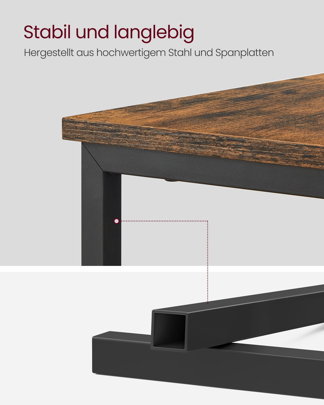 Nočna omarica z vtičnicami, 60 x 35 x 61 cm, rjavo-črna | VASAGLE-Vasdom.si