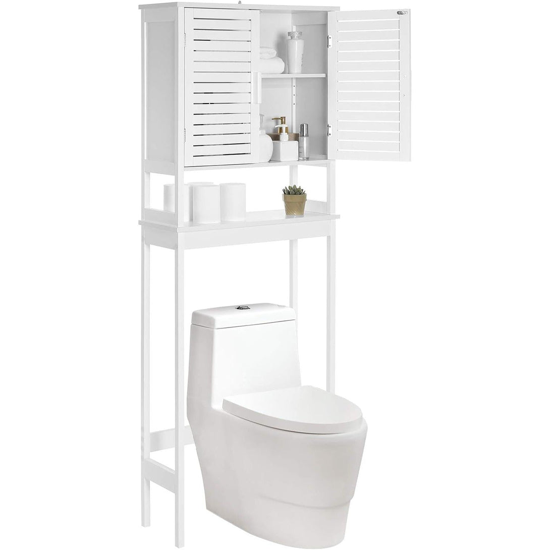 Omarica za nad wc, 23x60x173 cm, bela | SONGMICS-Vasdom.si
