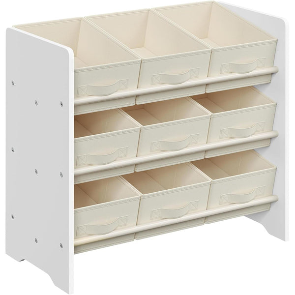 Organizator igrač, z 9 škatlami iz netkanega blaga, 29,5 x 62,5 x 60 cm, bela | SONGMICS-Vasdom.si