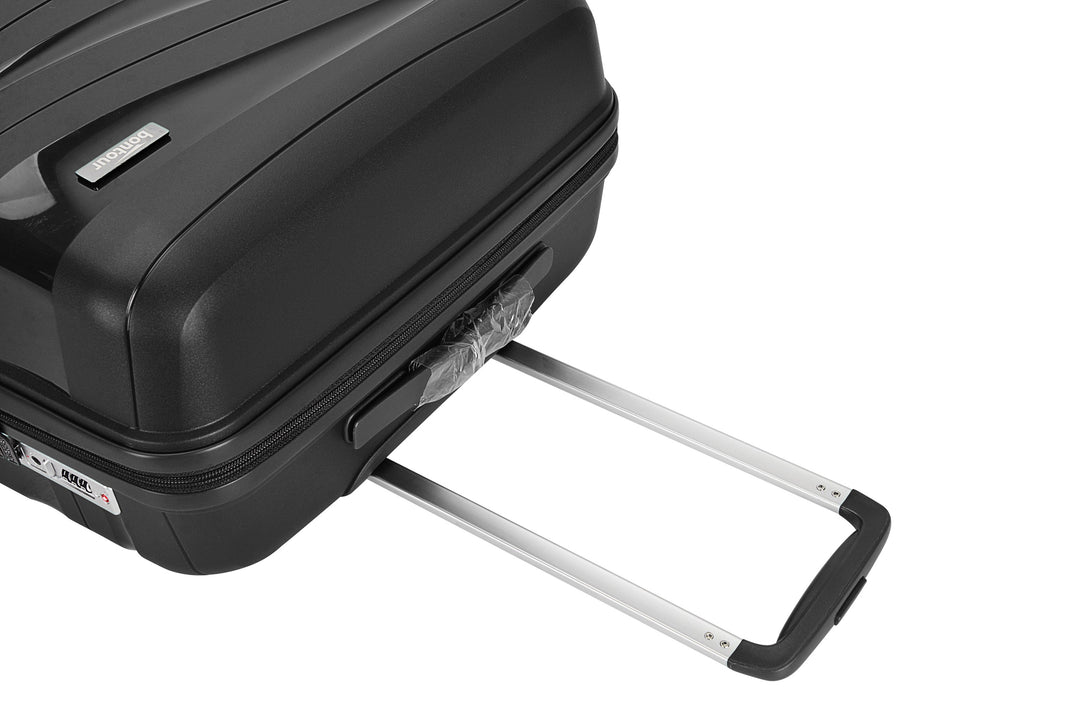 Potovalni kovček s 4 kolesi in TSA ključavnico, velikost L, črna barva | BONTOUR-Vasdom.si
