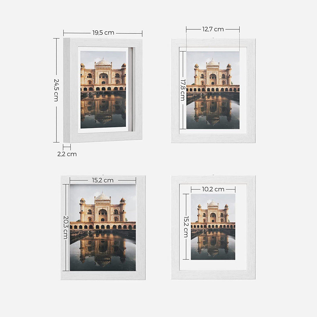 Set 3 okvirjev za slike, beli | SONGMICS-Vasdom.si