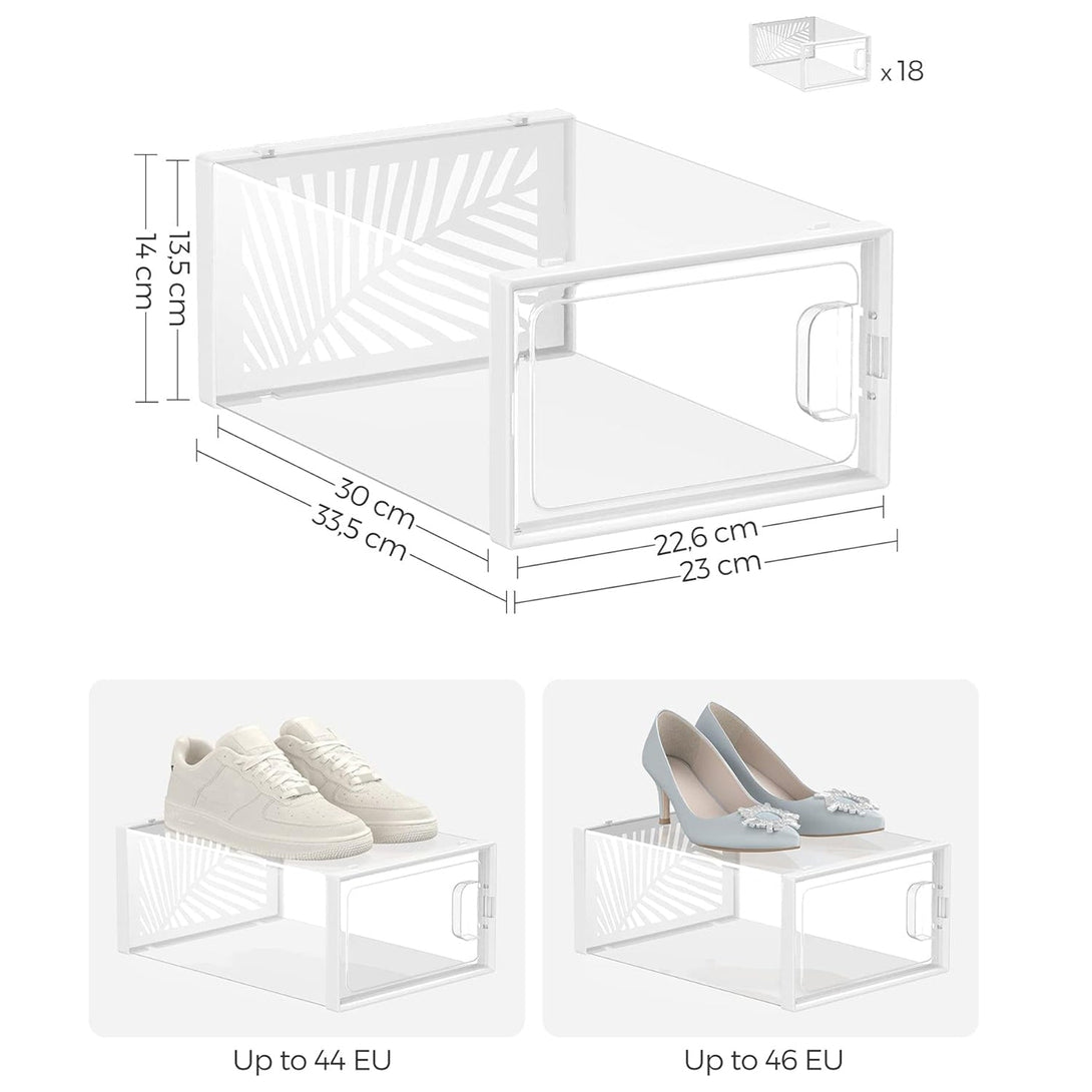 Škatle za čevlje, 18-delni organizator, beli | SONGMICS-Vasdom.si
