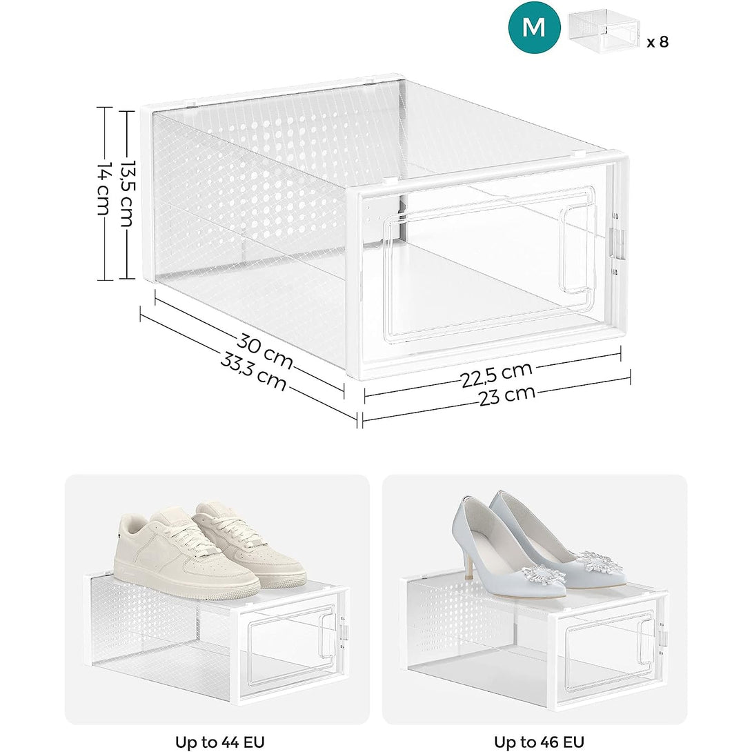Škatle za čevlje, zložljive, prozorna | SONGMICS-Vasdom.si