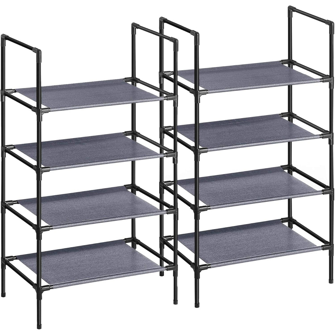 Stojalo za čevlje s 4 policami – komplet 2, 45x28x80cm, siva | SONGMICS-Vasdom.si
