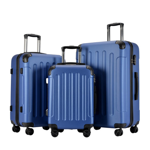 "VERTICAL" niz treh kovčkov, kovček na štirih kolesih, modra | BONTOUR-Vasdom.si