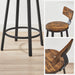 2 barska stola, s kovinskim okvirjem, višina sedišča 62,5 cm | VASAGLE-Vasdom.si