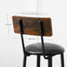 2 barska stola z oporo za noge 39 x 100 x 39 cm, rustikalno rjava in črna | VASAGLE-Vasdom.si