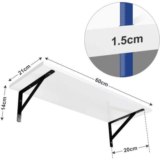 2 polici, 60 x 21 x 14 cm | SONGMICS-Vasdom.si