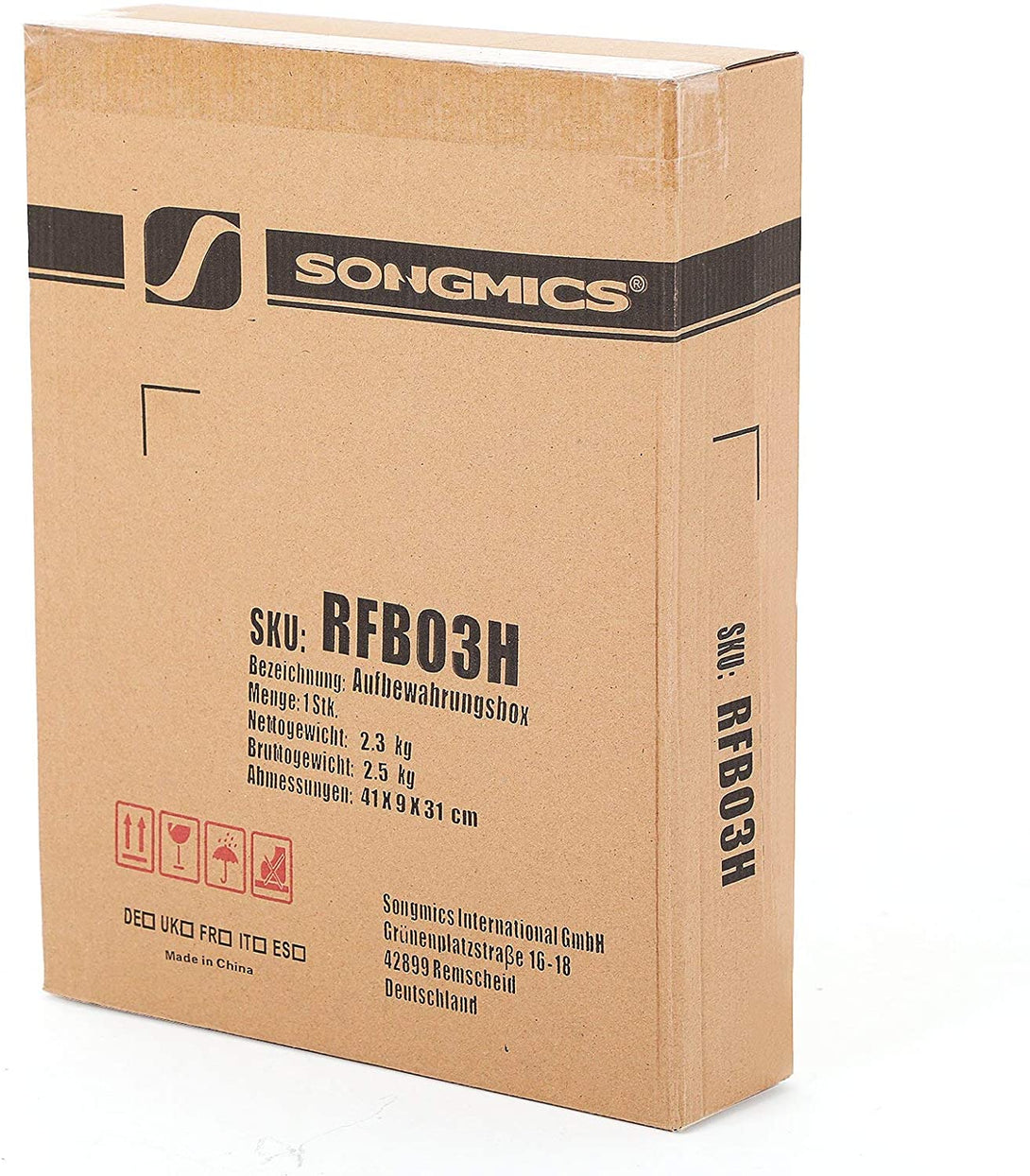 3 zložljive škatle za shranjevanje 40 x 30 x 25 cm, črne | SONGMICS-Vasdom.si